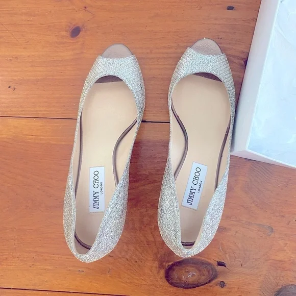 SILVER Jimmy Choo heels never worn - Picture 3 of 8